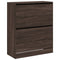 Schoenenkast 80x34x96,5 cm bewerkt hout bruineikenkleurig