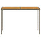 Tuintafel met acaciahouten blad 115x54x74 cm poly rattan grijs