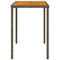 Tuintafel met acaciahouten blad 115x54x74 cm poly rattan grijs