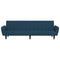 Slaapbank 2-zits fluweel blauw