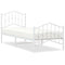Bedframe met hoofd- en voeteneindemetaal wit 90x200 cm