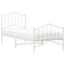 Bedframe met hoofd- en voeteneindemetaal wit 90x200 cm