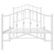 Bedframe met hoofd- en voeteneindemetaal wit 90x200 cm
