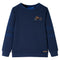 Kindertrui 140 gemleerd marineblauw