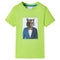 Kindershirt met korte mouwen 92 limoengroen