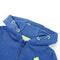 Kindervest met capuchon en rits 116 gemleerd blauw