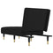 Chaise longue fluweel zwart