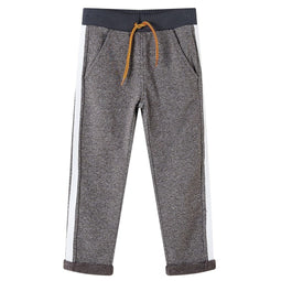 Kinderjoggingbroek 92 gemleerd donkergrijs
