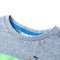 Kindershirt met korte mouwen 104 gemleerd blauw