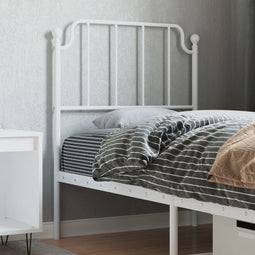 Hoofdbord 80 cm metaal wit