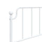 Hoofdbord 80 cm metaal wit