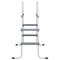 Zwembadladder 84 cm staal grijs
