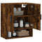 Wandkast 60x31x70 cm bewerkt hout gerookt eikenkleurig