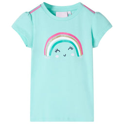 Kindershirt 140 lichtmintkleurig