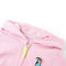 Kindervest met capuchon en rits 128 felroze