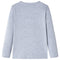 Kindershirt met lange mouwen dinosaurusontwerp 92 gemleerd grijs