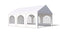 Classic Plus Partytent PVC 5x5x2 mtr in Wit