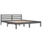 Slaapbank 160x200 cm massief grenenhout grijs