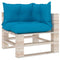 Bankkussens pallet 3 st stof blauw
