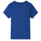 Kindershirt 116 gemleerd donkerblauw
