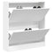 Schoenenkast 80x21x87,5 cm bewerkt hout wit