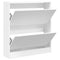 Schoenenkast 80x21x87,5 cm bewerkt hout wit