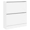 Schoenenkast 80x21x87,5 cm bewerkt hout wit