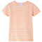 Kindershirt gestreept 128 neonoranje