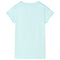 Kindershirt 116 lichtzeeblauw
