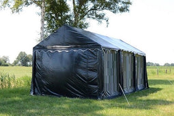 Opslagtent Premium PVC 4x8 mtr in Zwart