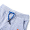 Kindershorts met trekkoord 140 gemleerd blauw