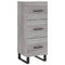 Dressoir 34,5x34x90 cm bewerkt hout grijs sonoma eikenkleurig