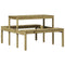 Picknicktafel 110x134x75 cm gempregneerd grenenhout