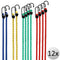 12 x Rubberen Bagagespin met haken 30-95 cm x 8 mm Ø