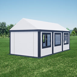 Ultimate Partytent PVC 3x6x2.2 meter in Antraciet-Wit