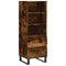 Hoge kast 40x36x110 cm bewerkt hout gerookt eiken