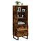 Hoge kast 40x36x110 cm bewerkt hout gerookt eiken