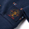 Kindertrui 92 gemleerd marineblauw