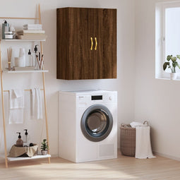 Wandkast 69,5x34x90 cm bruineikenkleurig