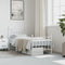 Bedframe met hoofd- en voeteneinde metaal wit 75x190 cm