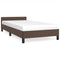 Bedframe met hoofdbord kunstleer bruin 90x200 cm