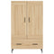 Hoge kast 69,5x31x115 cm bewerkt hout sonoma eikenkleurig