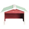 Overkapping voor grasmaaier 72x87x50 cm vurenhout rood en wit