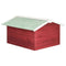 Overkapping voor grasmaaier 72x87x50 cm vurenhout rood en wit