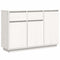 Dressoir 110x34x75 cm massief grenenhout wit