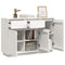 Dressoir 110x34x75 cm massief grenenhout wit