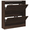 Schoenenkast 80x21x87,5 cm bewerkt hout bruineikenkleurig