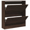 Schoenenkast 80x21x87,5 cm bewerkt hout bruineikenkleurig