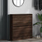 Schoenenkast 80x21x87,5 cm bewerkt hout bruineikenkleurig