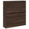 Schoenenkast 80x21x87,5 cm bewerkt hout bruineikenkleurig